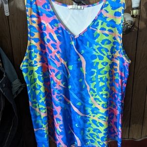 Sakurafina Neon Leopard Women's Silky Tank Top